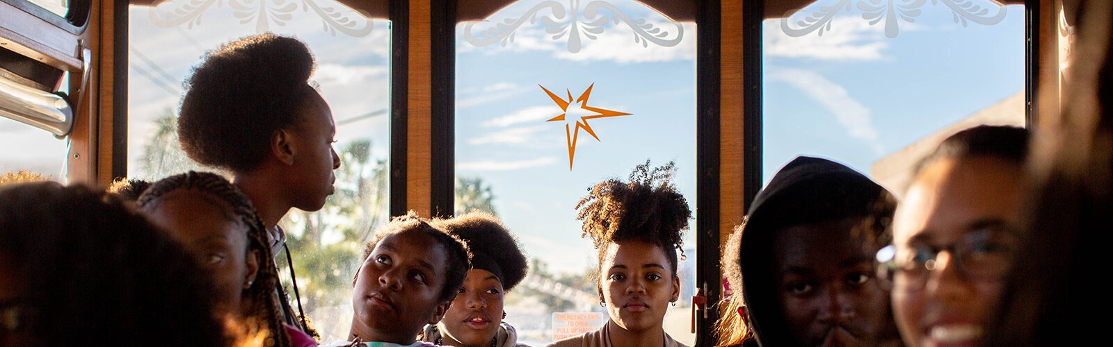 Students ride the African American Heritage Trail Trolley Tour learning about St. Pete’s African American history during times of segregation and integration, including key players of positive influence and some of the city’s more tumultuous history.