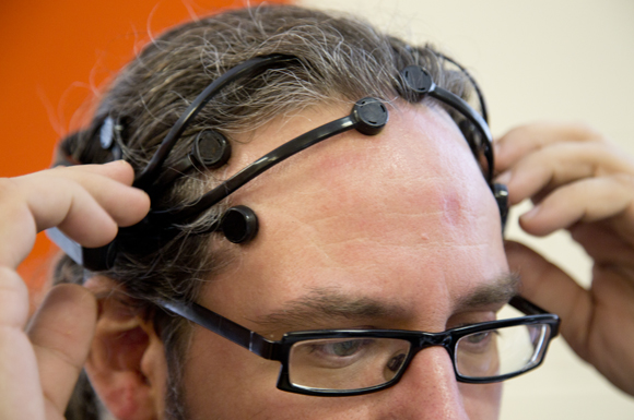 Tracy Ingram works on his teams Qualcomm Tricorder XPRIZE entry representing Intention Technology. -