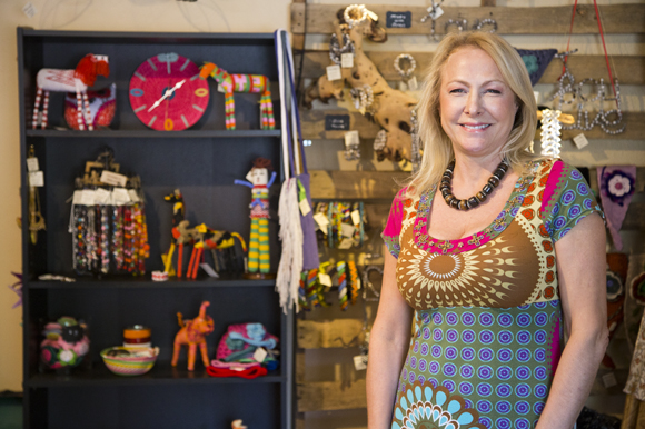 Sita Monti at her Liv Afrika storefront in South Tampa. - Julie Branaman
