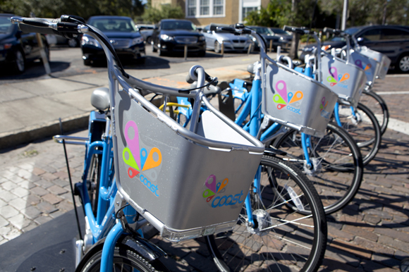 Coast Bike Share near Oxford Exchange. 