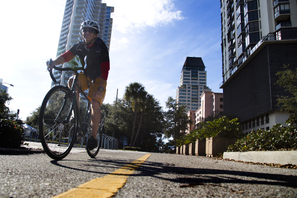 The Pinellas Trail in downtown St Pete. 