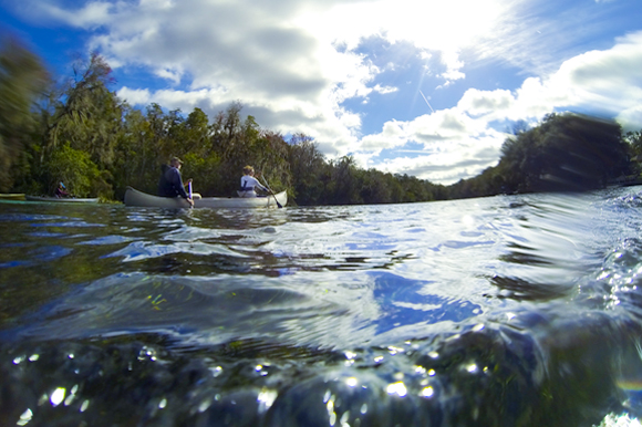 Florida Wildlife Corridor Expedition Trail Mixer on the Rainbow River. 