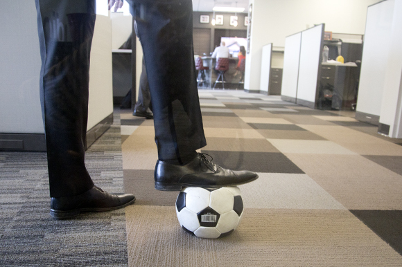 Kicking the ball around at VACO in Tampa. 