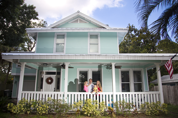 The Hurak family at their Safety Harbor home. 