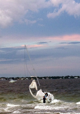 A storm over Tampa Bay.