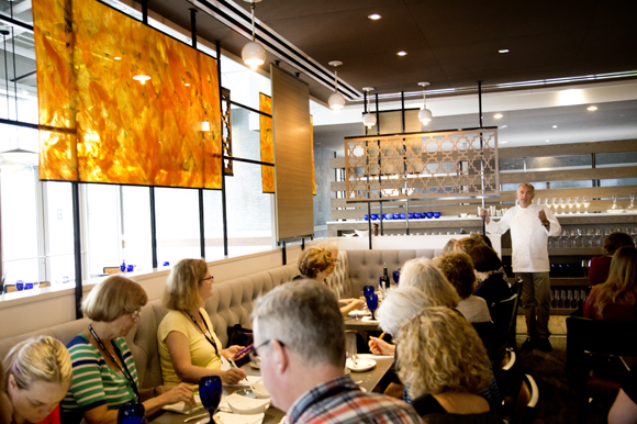 Sea Salt restaurant chef and owner Fabrizio Aielli leads a workshop for the AFJ Conference. 