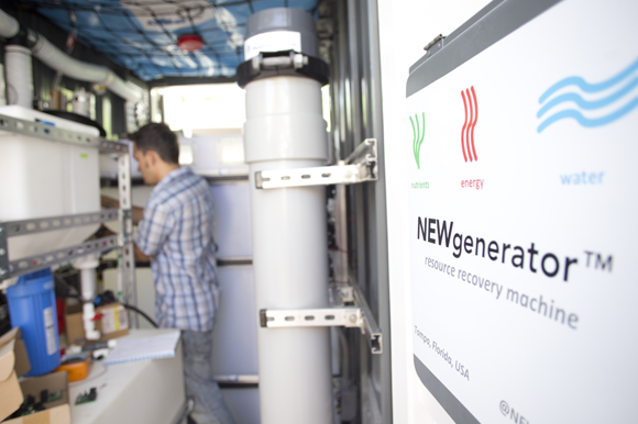 USF Graduate Research Assistant Robert Bair works on the NEWgenerator.