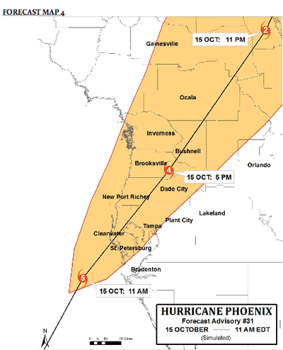 Scenario figure for Hurricane Phoenix. 