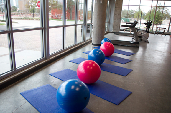 Fitness center at The Ella at ENCORE!. 