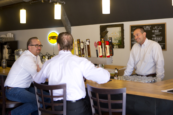 Rich McIntyre hosts a meeting at The Attic. 