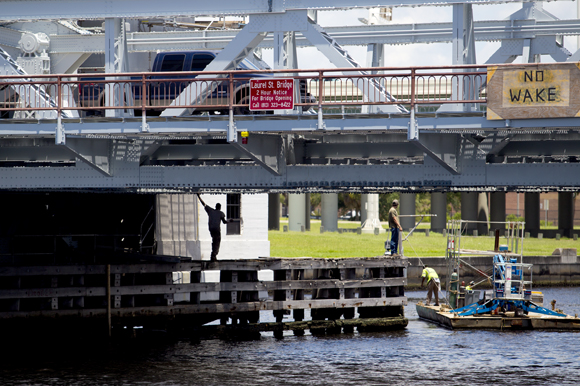 Laurel Street Bridge above the Hillsborough River. 