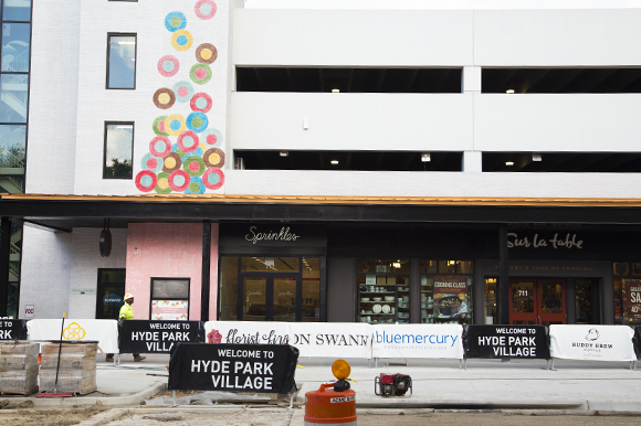 Hyde Park Village is open amongst construction. 