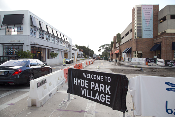 Hyde Park Village construction.