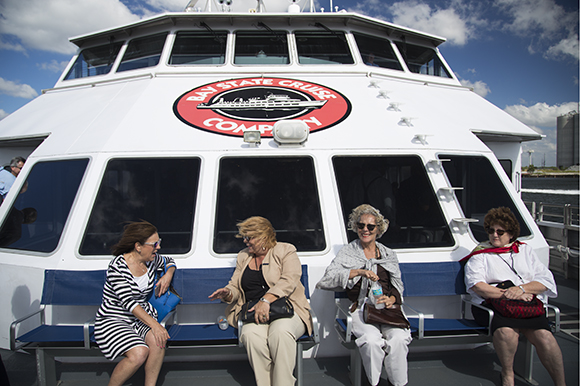 Expect to experience the wind onboard the ferry.