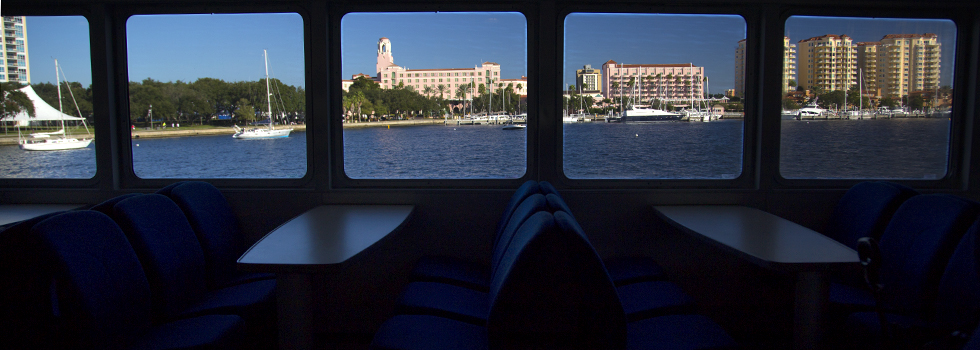 View of the Vinoy Basin from the Cross Bay Ferry.