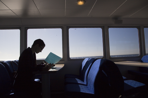 Ferry riders must comply with COVID-19 safety protocols during the pandemic.