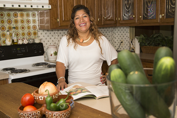 Reyna Barragan eats and feeds her family healthy food options. 