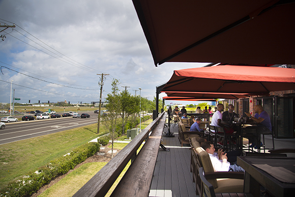The patio deck at World of Beer.