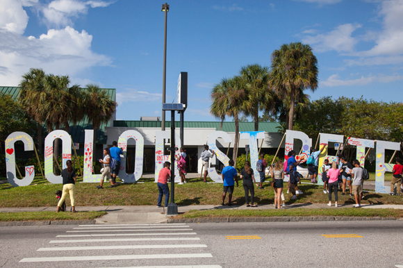 Color St. Pete at the Arts Conservatory for Teens to encourage local and global unity.