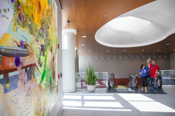Elisabeth Condon's recently installed painting at Tampa International Airport.
