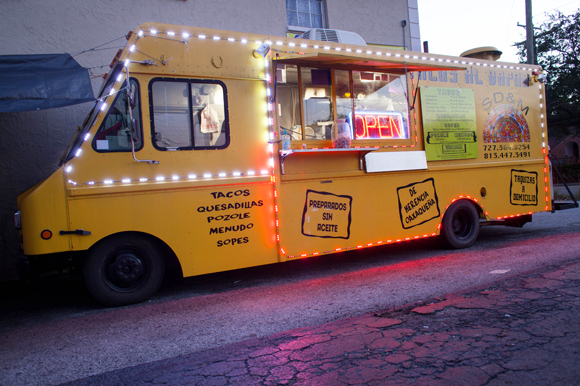 Authentic Mexican taco truck in West Tampa.