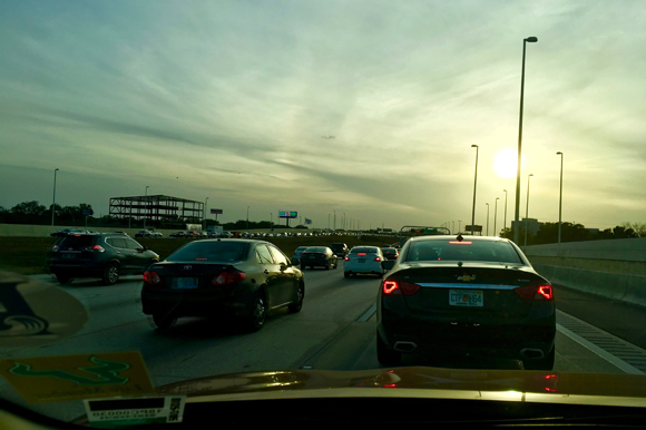 Heavy traffic on I-275 between downtown and Westshore.