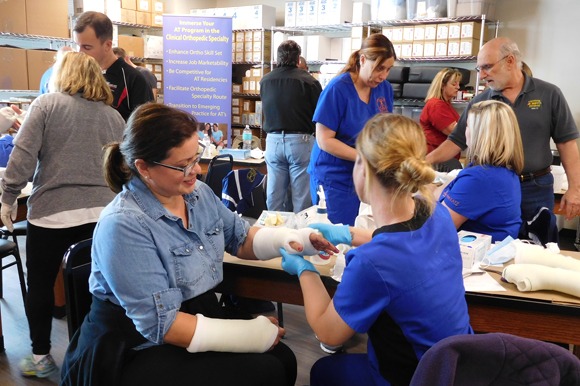 Nurses and medics at the Veterans Orthopedic Training Center's first workshop.