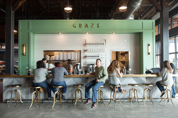 Graze 1910 serves up American fare in what used to be a streetcar storage and maintenance facility.