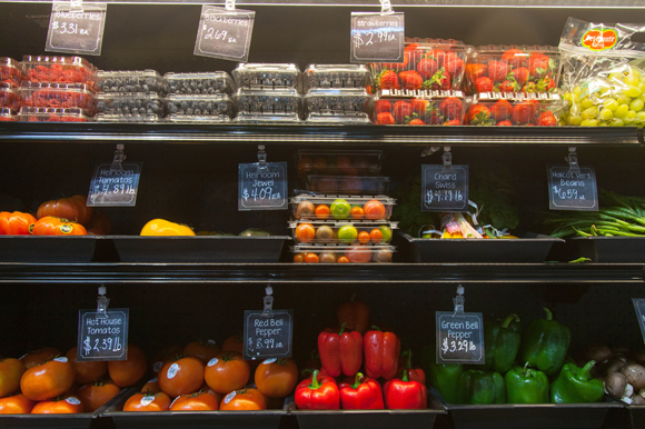 Fresh produce at Inside the Box at Armature Works Heights Public Market.