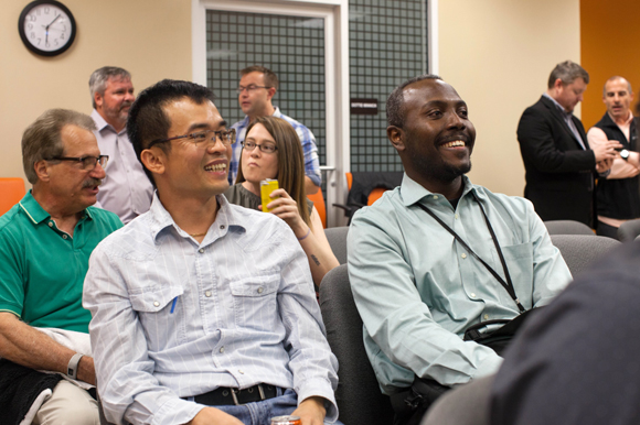 Phuloc Do, left, and Jose Similus at Launchcode offering tech apprenticeship and free training.