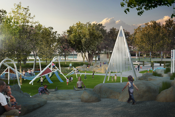 Playground rendering of the new St. Pete Pier.