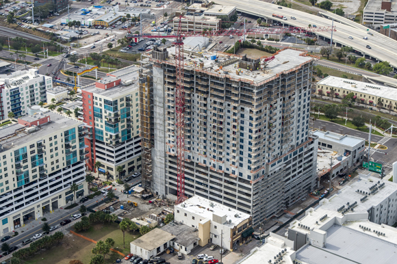 Aerial views of the Channel Club.