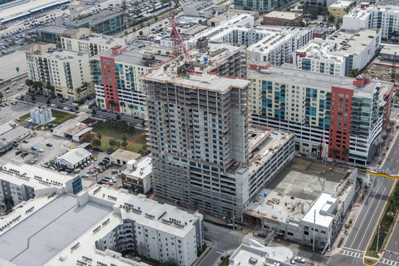 Aerial views of the Channel Club.