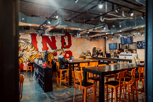 Main dining and bar area of the new Blind Tiger in South Tampa/Hyde Park.