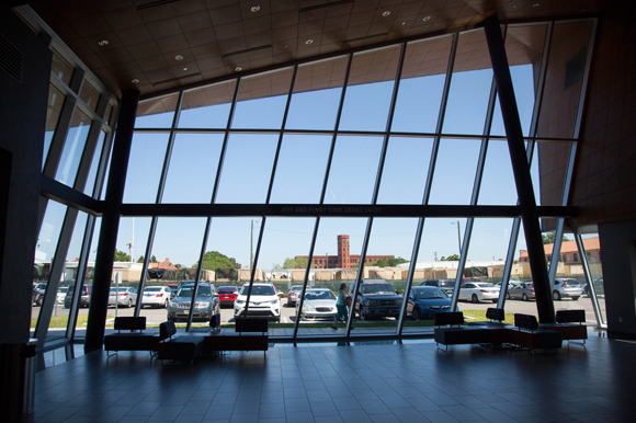 Inside the main entrance at JCC.