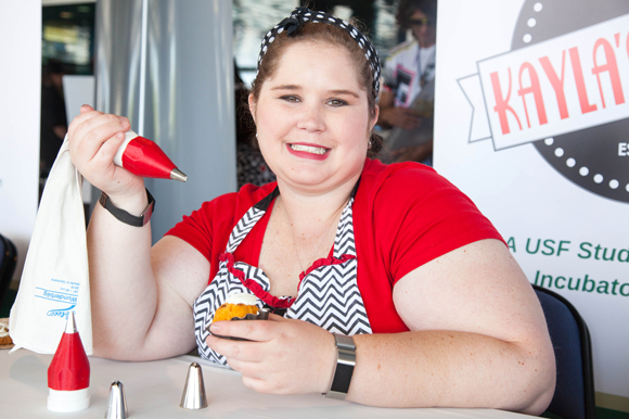 Kayla Freed of Kayla's Kitchen at the 2018 Synapse Innovation Summit at Amelie Arena.