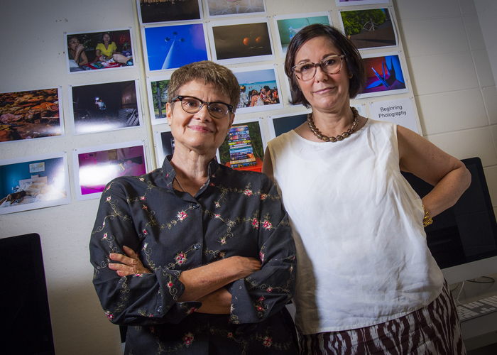 Delores Coe, left, and Leslie Elsasser are organizers of the Breaking Barriers program for vets.