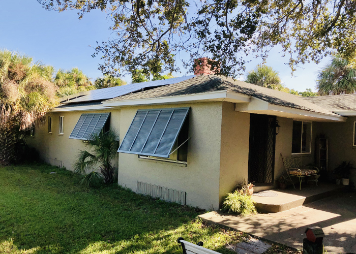 A home with solar panel installations near the coast in Belleair. 