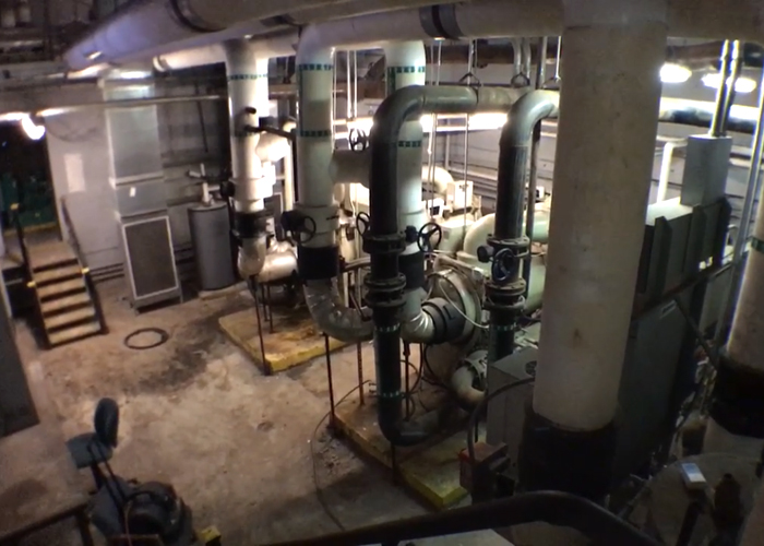 Inside the basement at Hillsborough High School.