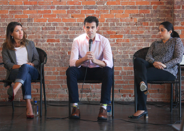 Disrupting the Digital Norm panelists Ande Johnson, George Keatings, and Lakshmi Shenoy.