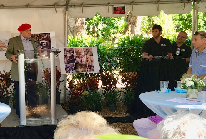 Elvin L. Martinez shares a few memories at Domain Homes groundbreaking in West Tampa.