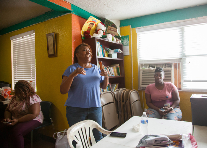 Adrienne Fennell, center, addresses attendees at the  BRIDGES Out of Poverty Curriculum: Getting Ahead in A Just Getting By World.