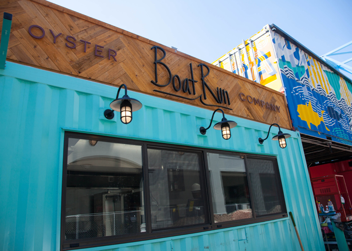 Boat Run Oyster Co., at the Sparkman Wharf dining garden.