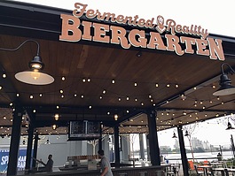 Fermented Reality Beirgarten features craft brews at Sparkman Wharf in Water Street Tampa.