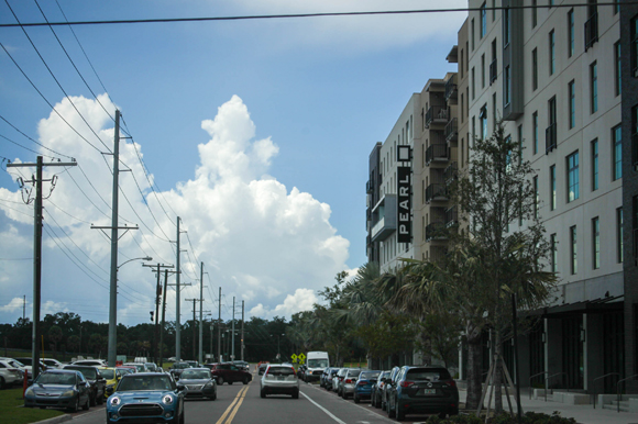 The Pearl across from Armature Works.