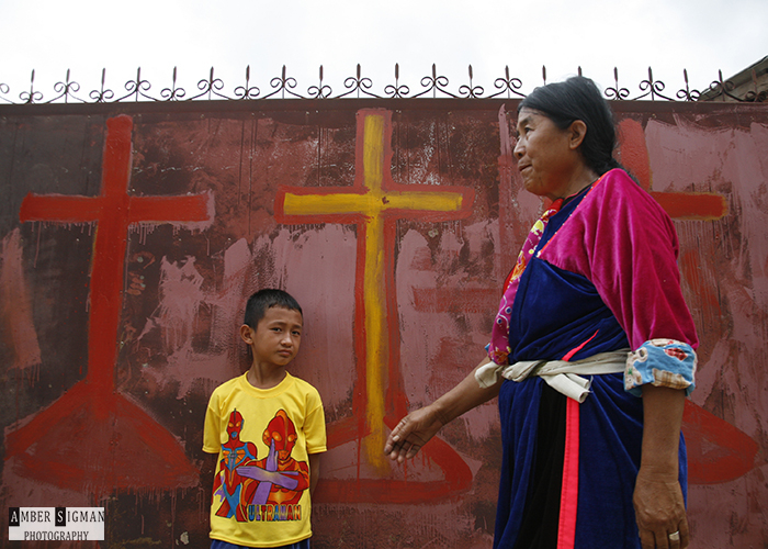 A grandmother and her son in the Mae Hong Son province of Thailand.