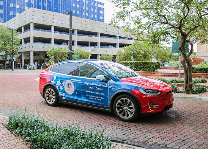 The Tampa Downtowner service uses Tesla vehicles.