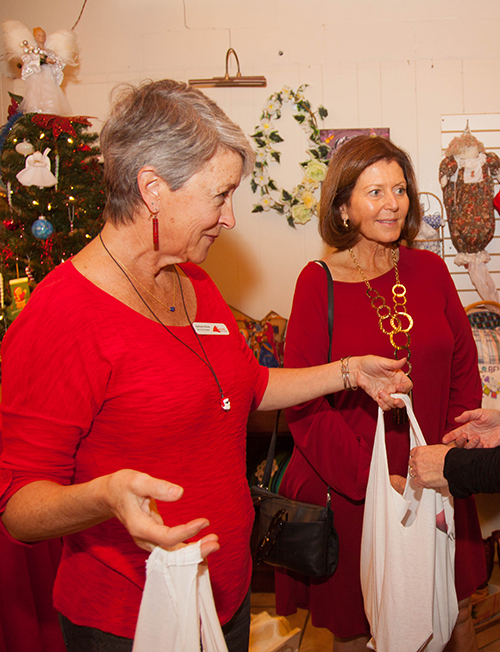 Barbara Rhode, founder of the Red Tent Women's Initiative (RTWI), and Josette Green, executive director of RTWI.