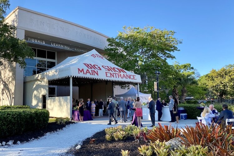 Visitors enter the Tibbals Learning Center at The Ringling to see The Greatest Show on Earth® Gallery, a new addition.