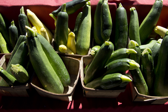 Worden Farm zuccini at the Saturday Morning Market in St Pete. 